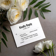 Svarskort för sommarbröllop