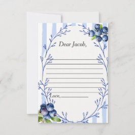 Svarskort för tidskapsel Dikt Blueberry Inbjudningar