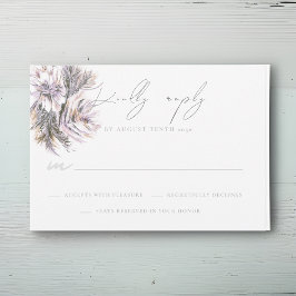 Svarskort för vattenfärgspeonies Bröllop OSA Kort