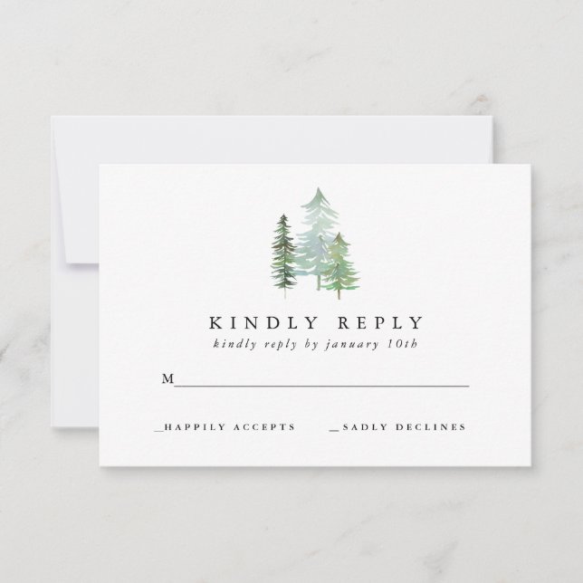 Svarskort för vattenfärgsskog OSA kort (Framsida)