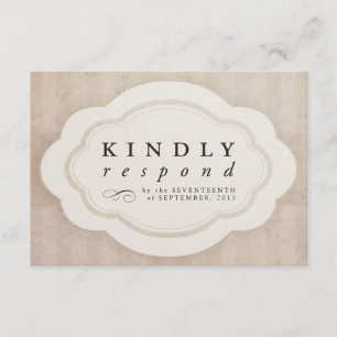 Svarskort för vintage Charm Cream OSA Kort