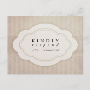 Svarskort för vintage Charm Cream OSA Kort