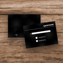 Svarskort för western Goth Bröllop Stationery