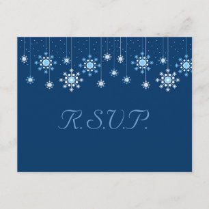 Svarskort för Winter Wedding Snöflingor OSA Kort