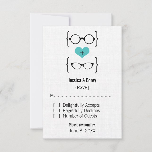 Svarskort från Aqua Geeky Glasses OSA Kort (Framsida)