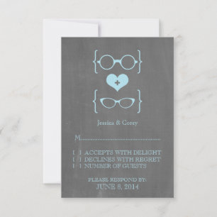 Svarskort från Blue Geeky Glass Chalkboard OSA Kort