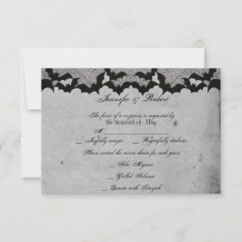 Svarskort från elegant Gothic Fladdermus Posh Bröl OSA Kort