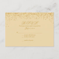 Svarskort från Golden Glitz Glitter Bröllop