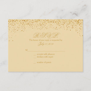 Svarskort från Golden Glitz Glitter Bröllop OSA Kort