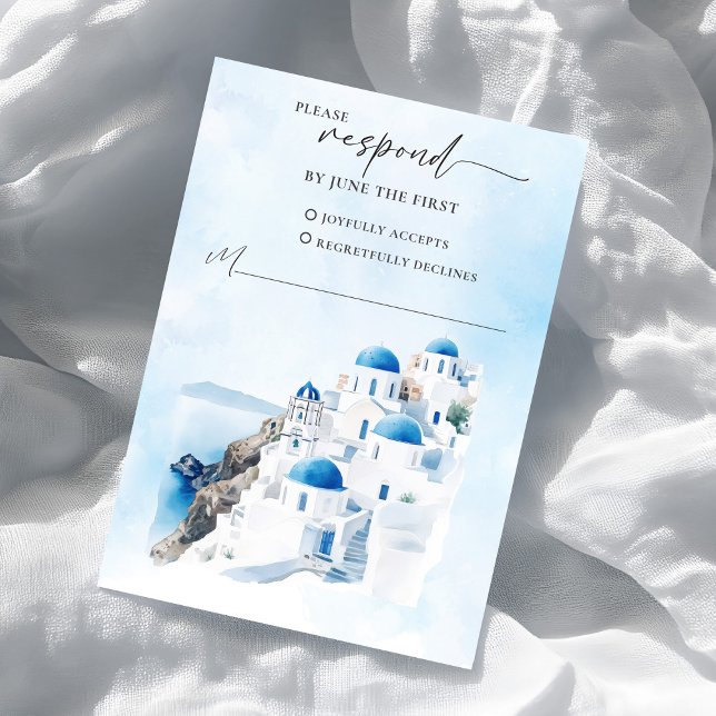 Svarskort från grekiska Bröllop OSA (Greek RSVP Response Card)