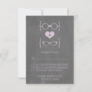 Svarskort från lila Geeky Glass Chalkboard OSA Kort