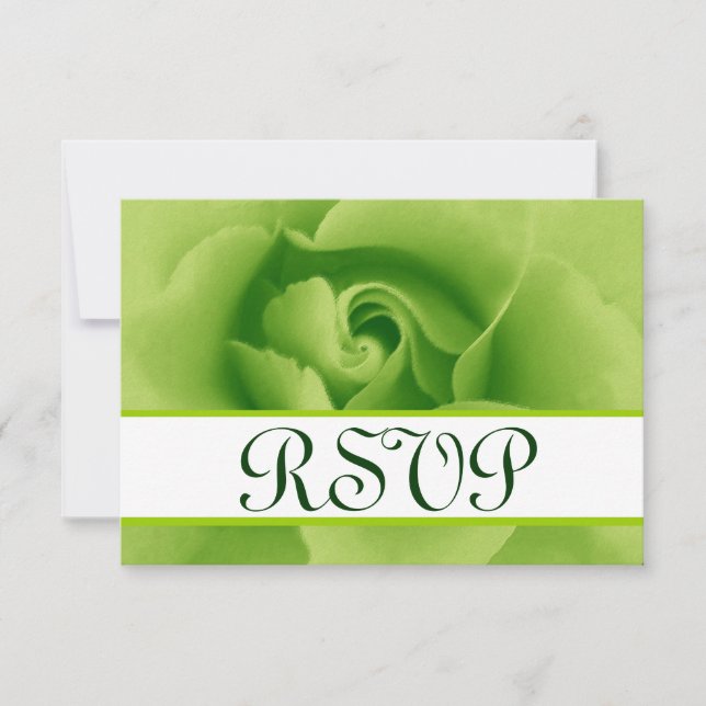Svarskort från Lime Green Ro OSA Bröllop Small Kort (Framsida)