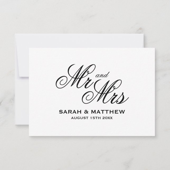 Svarskort från OSA bröllop Kort (Baksida)