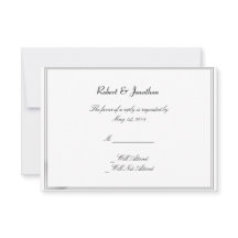 Svarskort från Rainbow Elegance Groom Bröllop