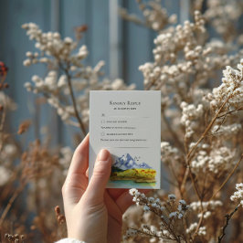 Svarskort från Rustic Blue Mountain Bröllop OSA Kort