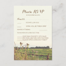 Svarskort från Rustic Land fence Bröllop