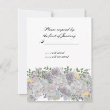 Svarskort från Rustic Soft Garden Flowers