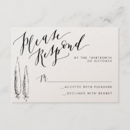 Svarskort från Rustic Tuscany Calligraphy OSA Kort