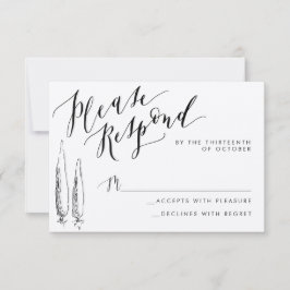 Svarskort från Rustic Tuscany Calligraphy OSA Kort