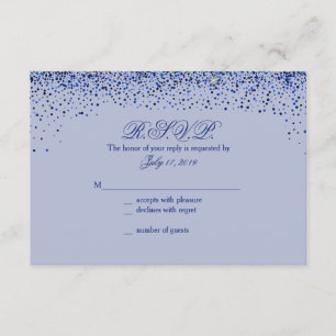Svarskort från Sapphire Glitz Glitter Bröllop OSA Kort