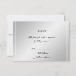 Svarskort från Silver White Snowflake Winter Card OSA Kort
