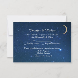 Svarskort från Starry Night Bröllop OSA Kort