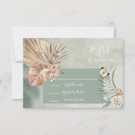 Svarskort från Tropical Oasis Handflatan löv OSA Kort