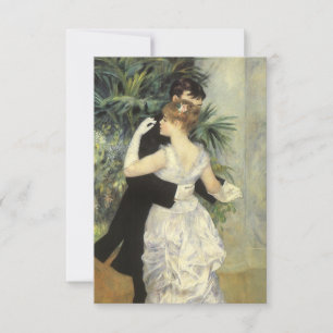 Svarskort från vintage bröllop, City Dance, Renoir OSA Kort