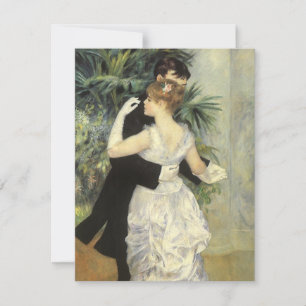 Svarskort från vintage bröllop, City Dance, Renoir OSA Kort