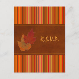 Svarskort höst löv och Rand Inbjudningar