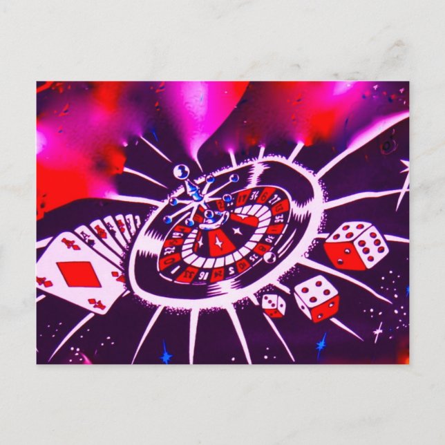 Svarskort Las Vegas Bröllop Inbjudan Vykort (Framsida)