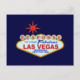 Svarskort Las Vegas Bröllop (vykort) Inbjudan Vykort