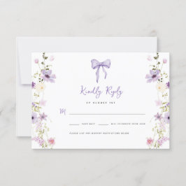 Svarskort Lavender Wildblommes OSA Baby Shower Kort