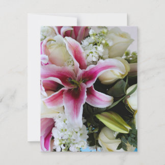 Svarskort med blomsteromslag OSA kort