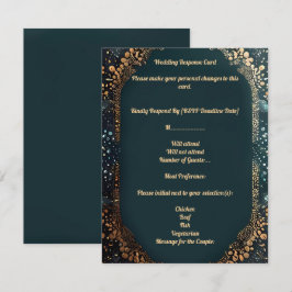 Svarskort med små prickade blommigtar OSA kort