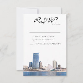Svarskort Milwaukee Skyline OSA Kort