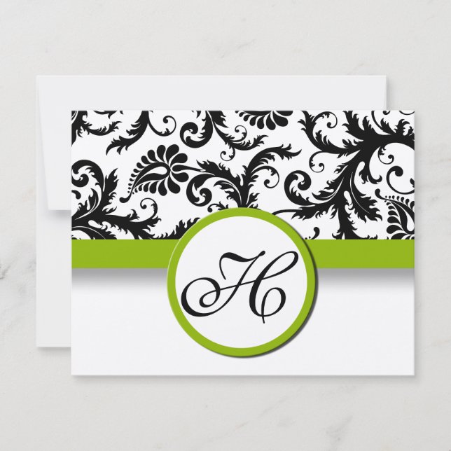 Svarskort på Apple-Grönt - text på projektionsyta OSA Kort (Framsida)