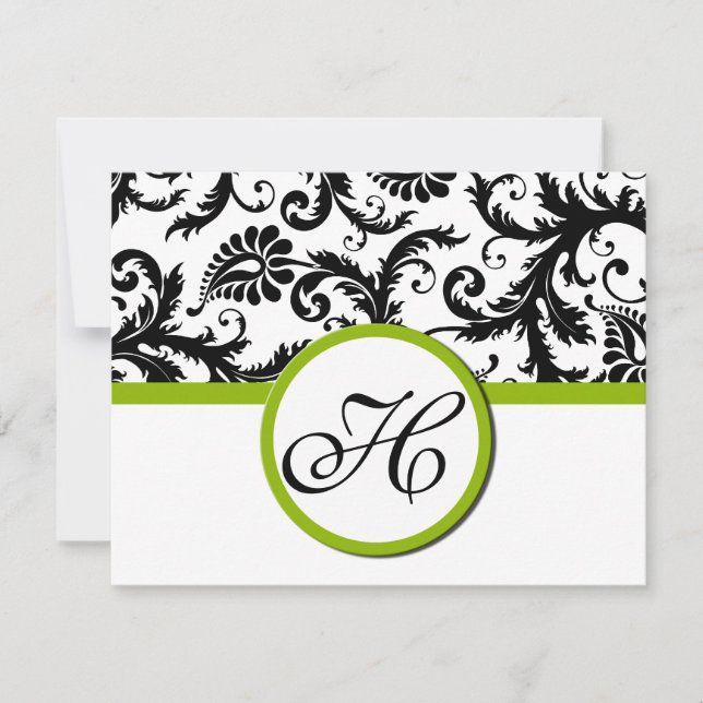 Svarskort på Apple-Grönt - text på projektionsyta OSA Kort (Framsida)