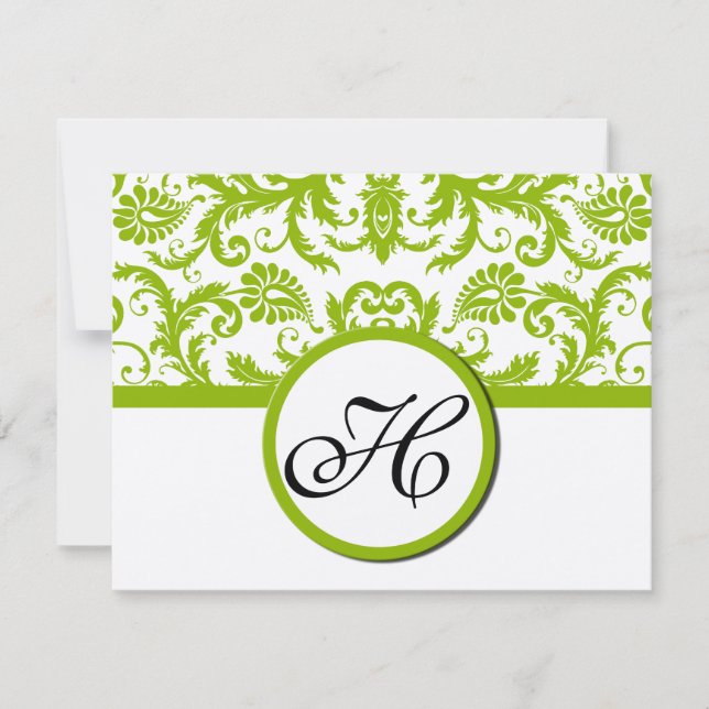 Svarskort på Apple-Grönt - text på projektionsyta OSA Kort (Framsida)