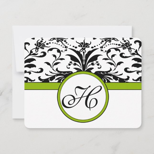 Svarskort på Apple-Grönt - text på projektionsyta OSA Kort (Framsida)