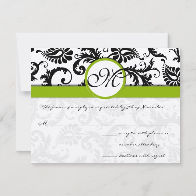 Svarskort på Apple-Grönt - text på projektionsyta OSA Kort (Baksida)