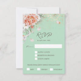Svarskort på menyn Mint Grönt & Blommigt OSA Kort