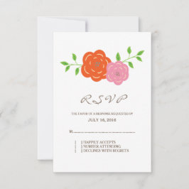 Svarskort på Rosa-Blommigt i Bloom Orange OSA Kort