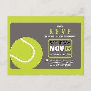 Svarskort på TENNIS Pub Mitzvah-inbjudan Inbjudningar