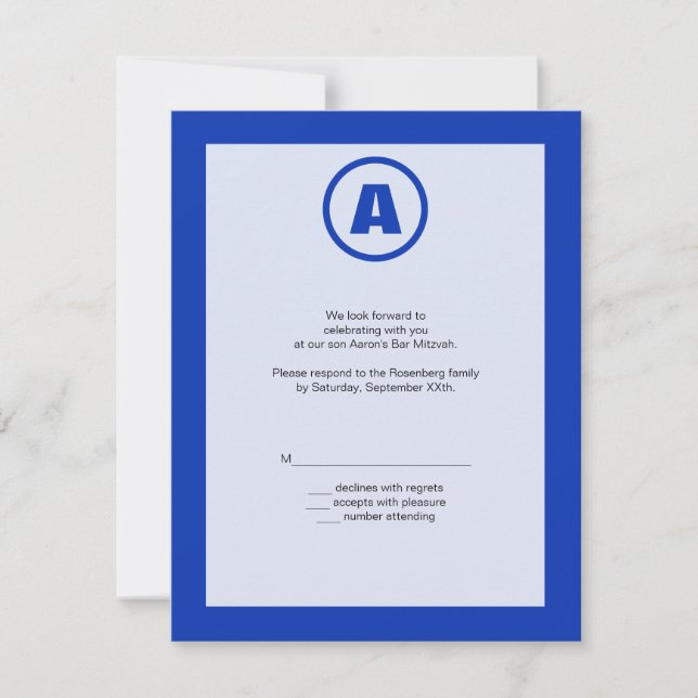 Svarskort Pub Mitzvah Hero OSA Kort (Framsida)