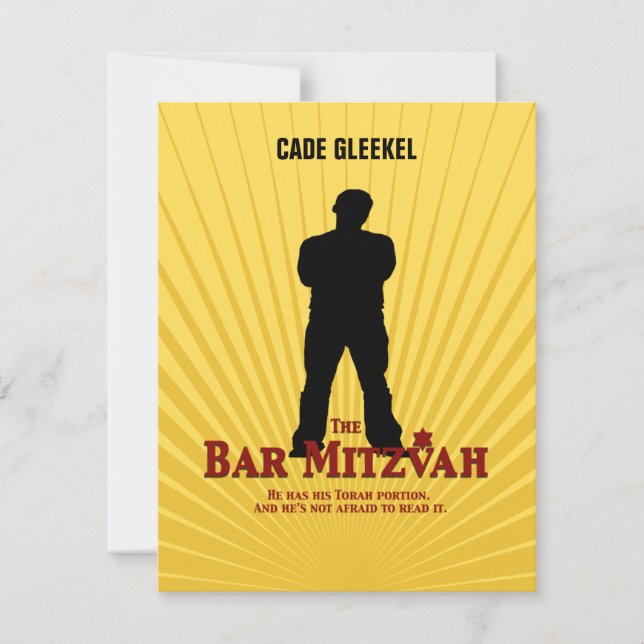 Svarskort pub Mitzvah Movie Star/Cade OSA Kort (Framsida)