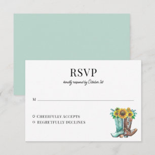 Svarskort Rustic Land Sunwers Bröllop OSA Kort