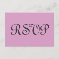 Svarskort S236 för rosa och Grått OSA Bröllop