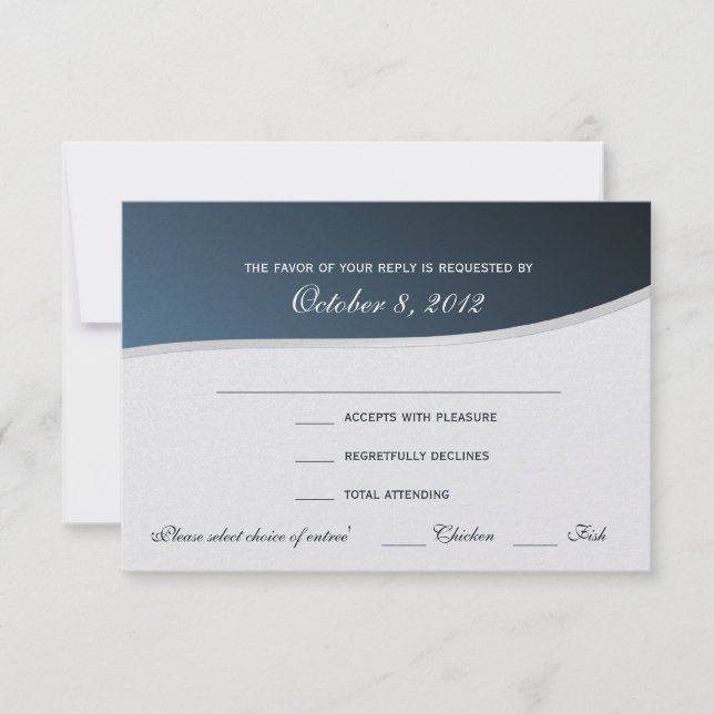 Svarskort Silver Blue 3,5 x 5 OSA Kort (Framsida)