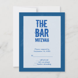 Svarskort Sten Band Pub Mitzvah i blått OSA Kort